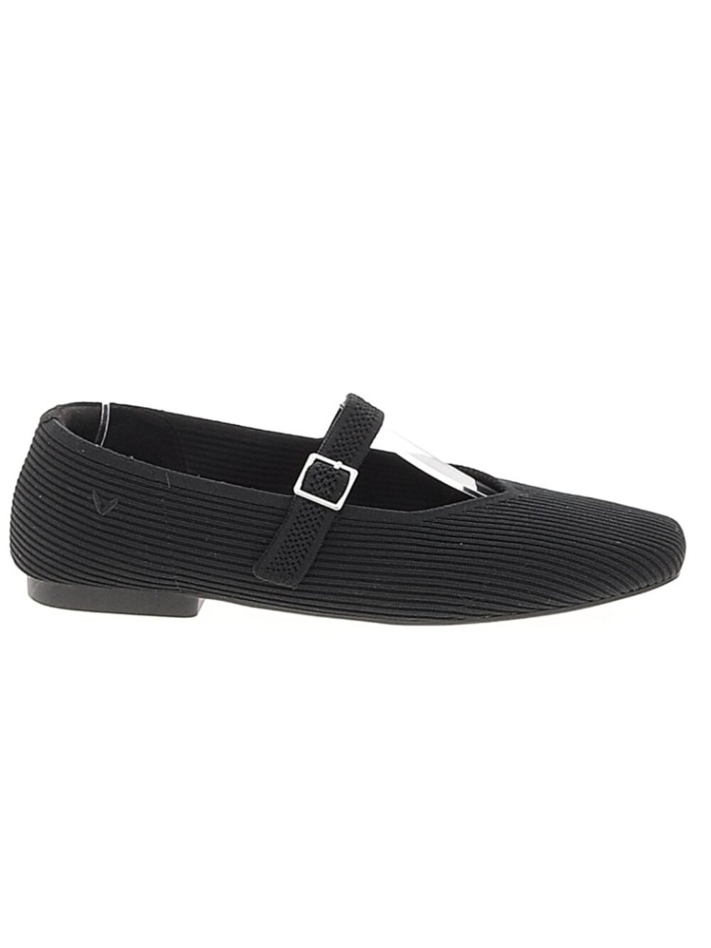 Vivaia Black Knit Mary Jane Flats with Buckle Sz 40.5